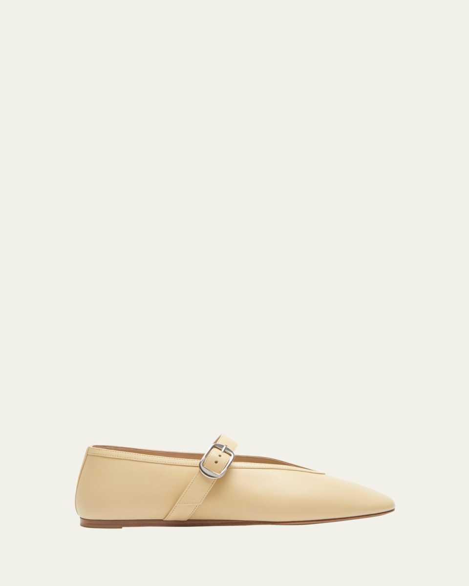 Stella Leather Mary Jane Ballerina Slippers